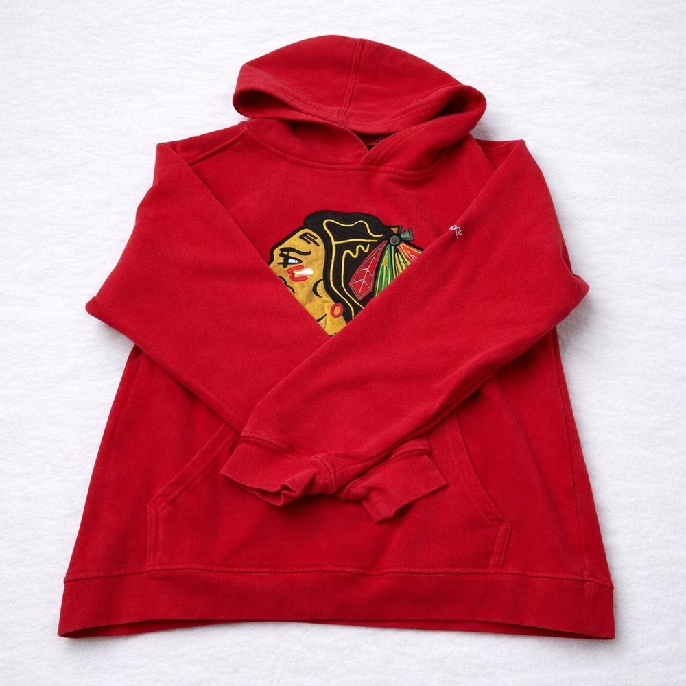 Chicago Blackhawks Hoodie Reebok NHL Red Pullover Mens